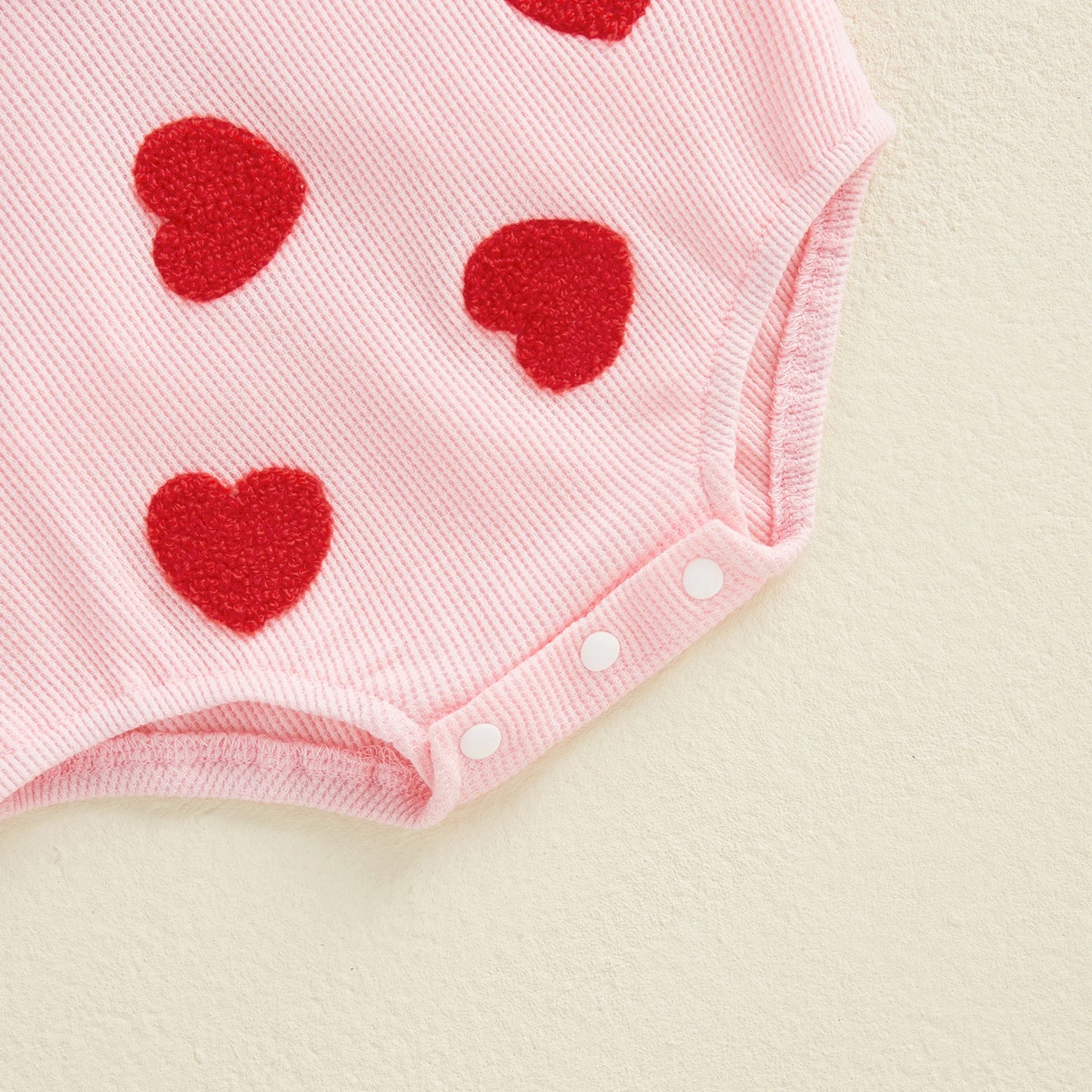 Sweet Style Newborn Girls Summer Romper with Heart Design