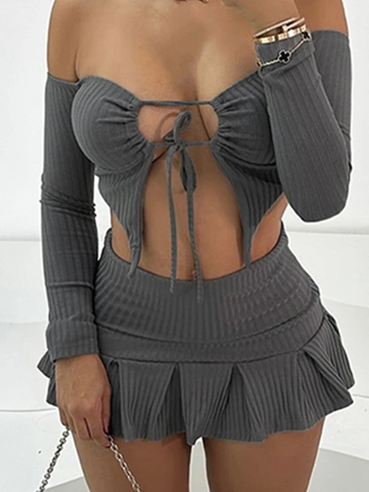 Trendy Hottie Irregular Two-Piece Set for Women.