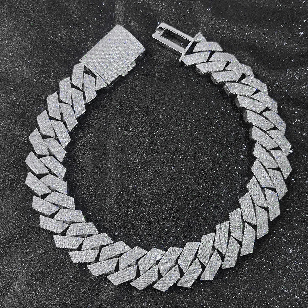 Iced-Out CZ Diamond Cuban Link Necklace - 30MM 7 Rows.