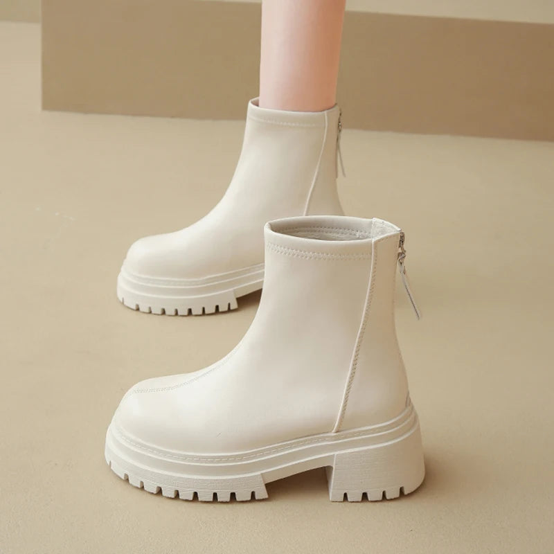 2025 Chunky Platform Ankle Boots for Women