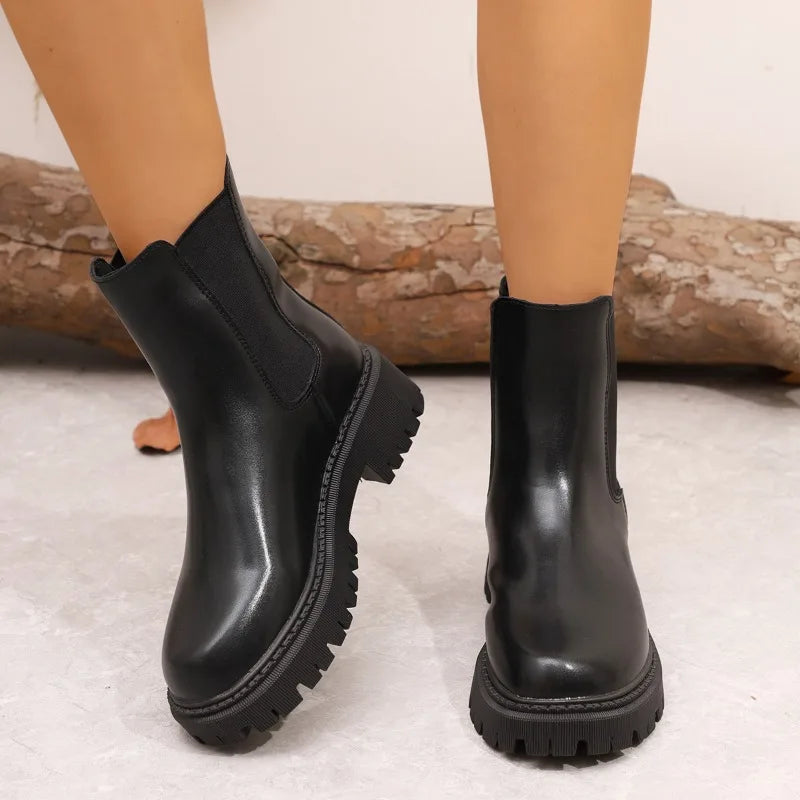 Bold Waterproof Ankle Boots for Women - Edgy & Stylish.