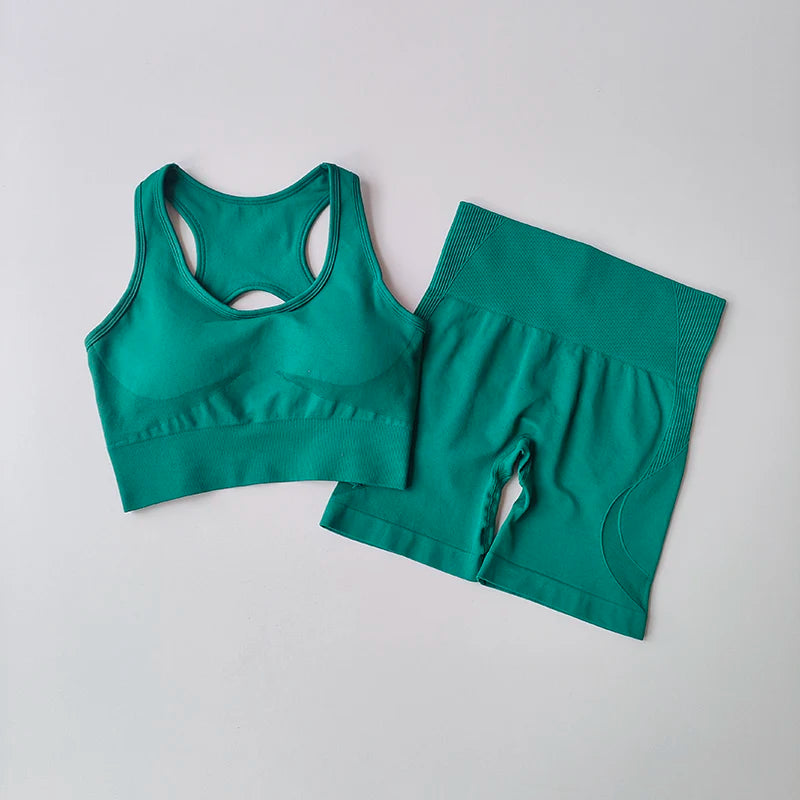 2 PCS Women’s Seamless Yoga Set - Trending Workout Suit.