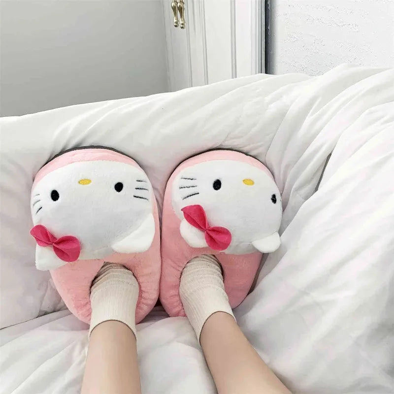 Hello Kitty Ultra-Soft Plush Warm Slippers.