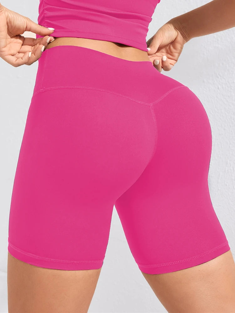 Trendy High Waist Fitness Shorts for Women