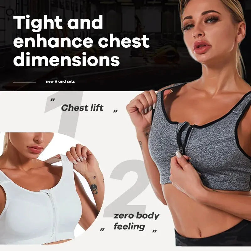 Chic Shock-Absorbing Yoga Fitness Bra.