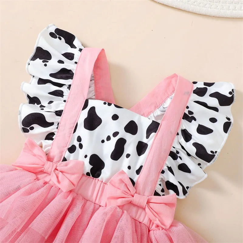 Bowknot Baby Girls Romper Dress with Headband