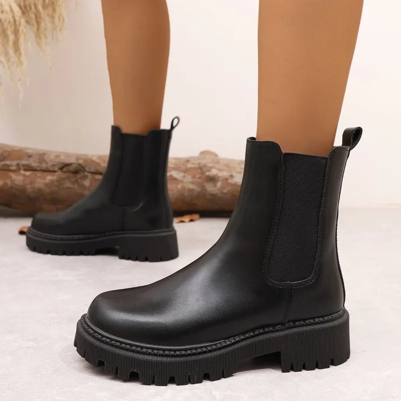 Bold Waterproof Ankle Boots for Women - Edgy & Stylish.