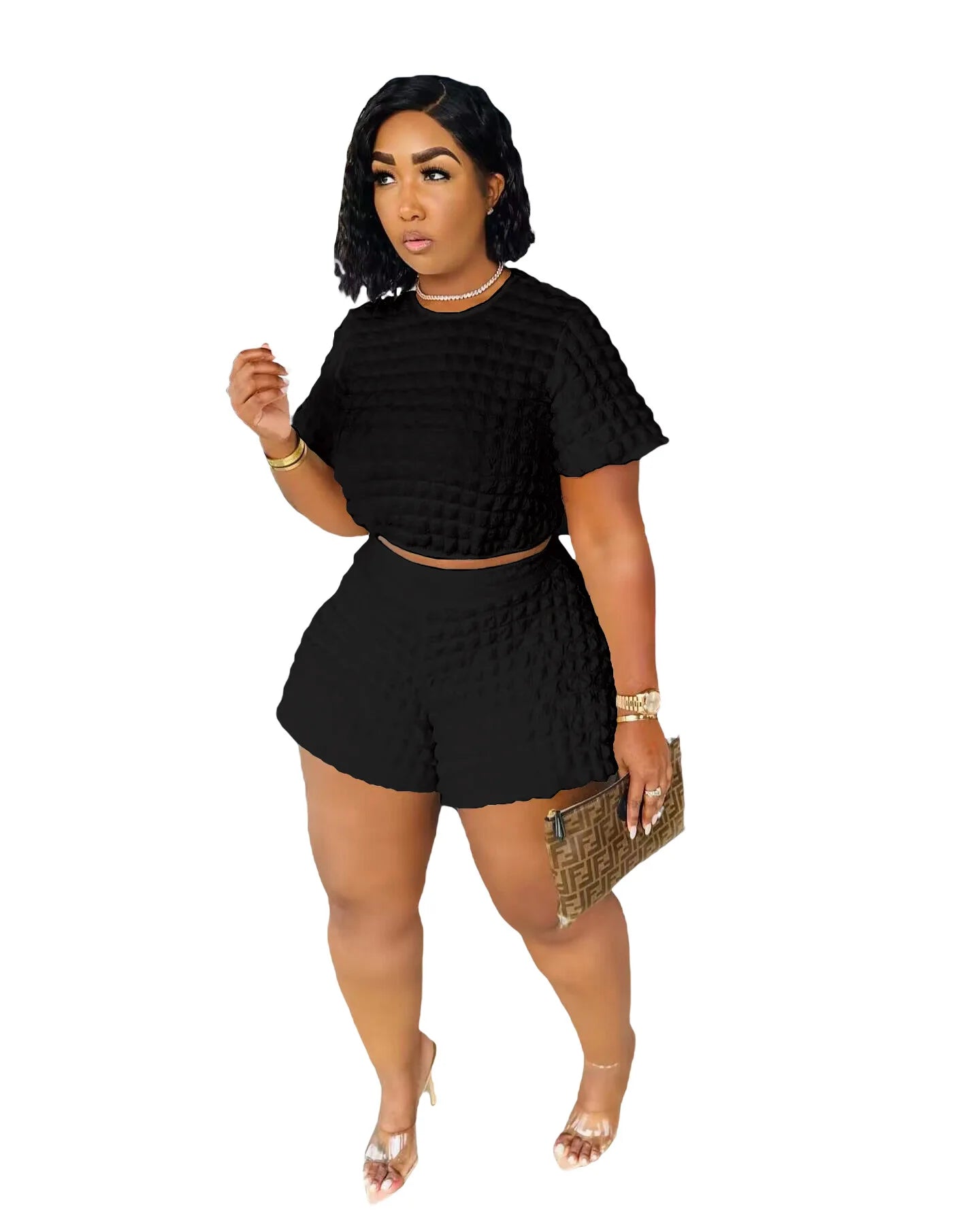 Chic Plus Size Summer Two Piece Set - Trendy & Comfortable.