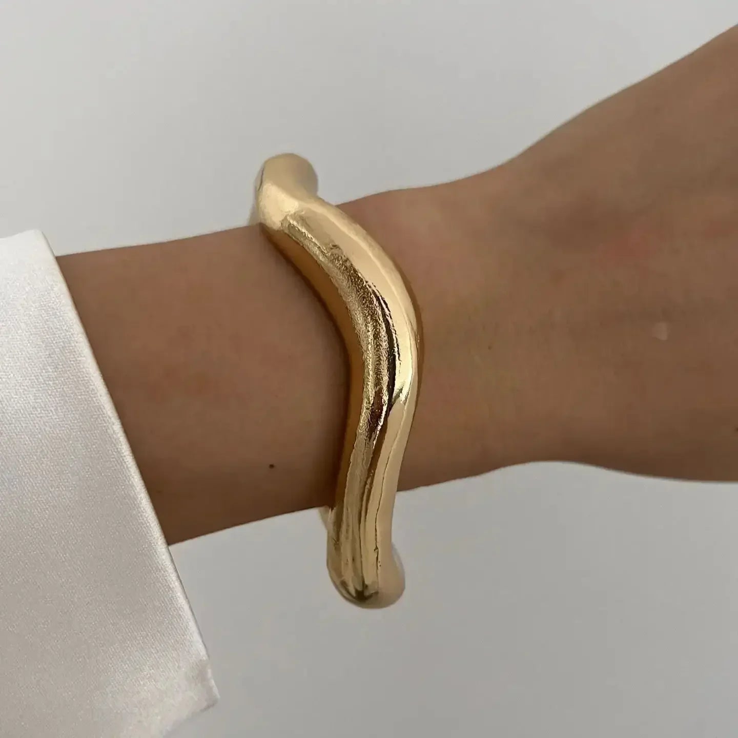 Geometric Wide Cuff Bangles - Punk Luxury Jewelry.