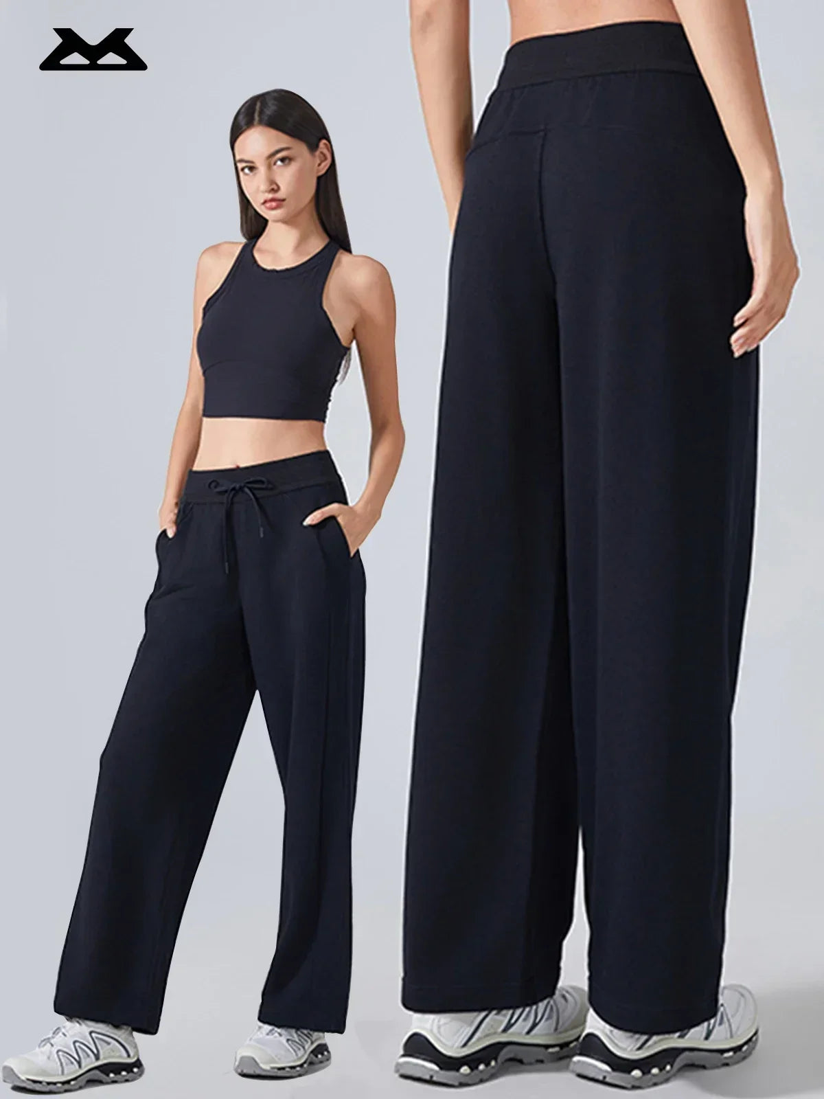 Trendy Women's High Waist Wide Leg Yoga Pants.