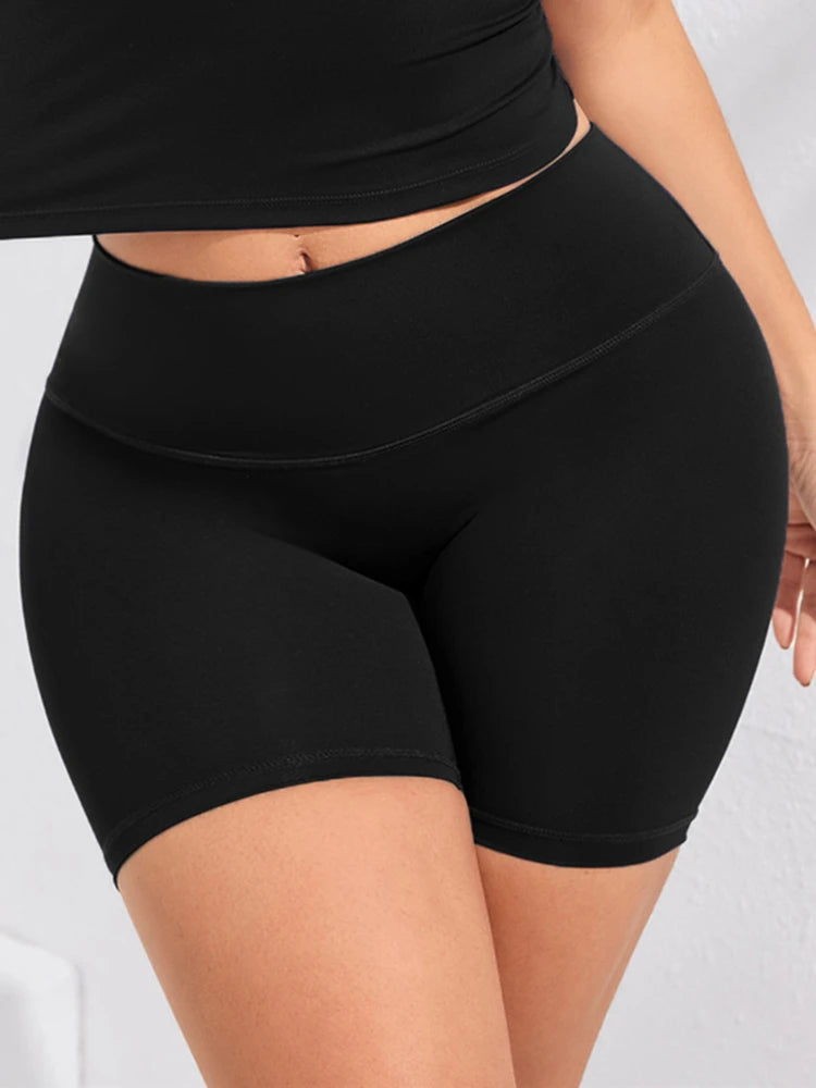 Trendy High Waist Fitness Shorts for Women