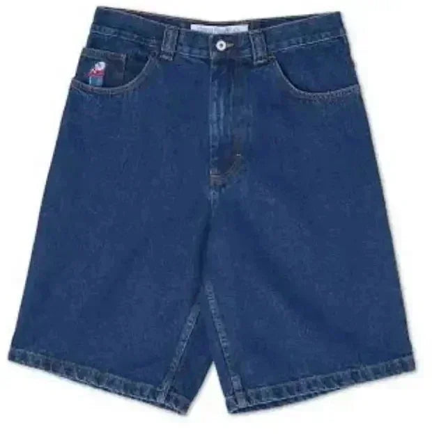 Y2K Baggy Denim Shorts with Rhinestones - Unisex Style