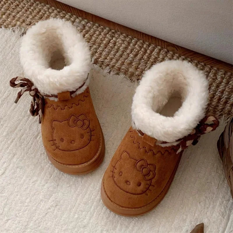 Hello Kitty Kawaii Winter Snow Boots.