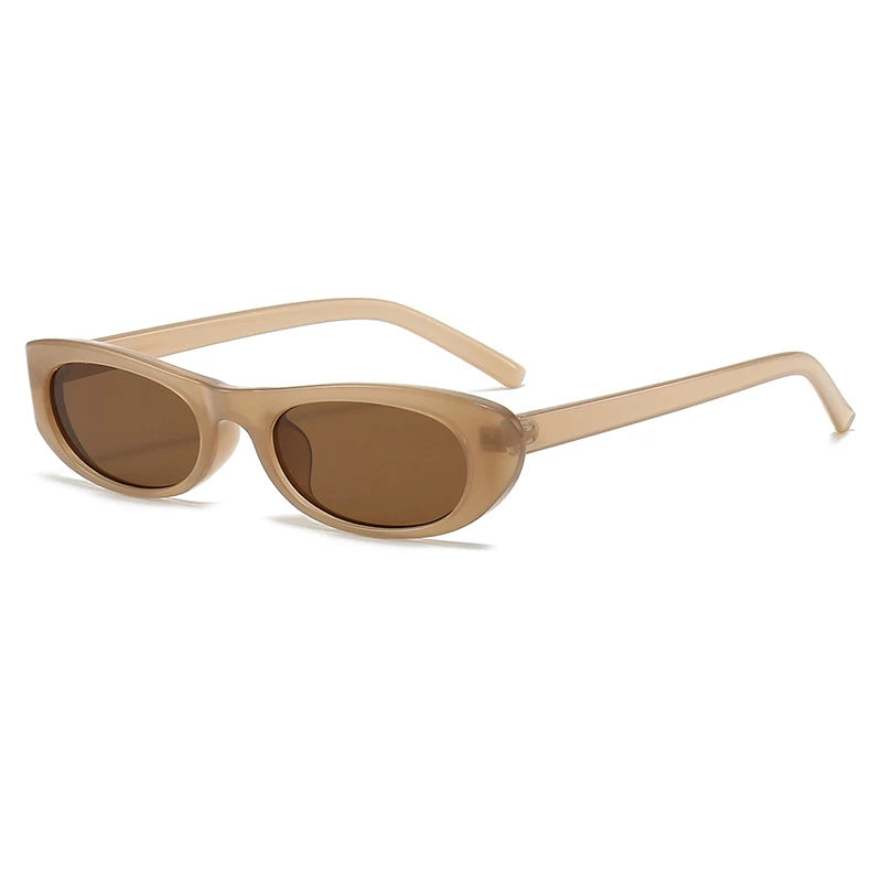 Women's Retro Oval Sunglasses - UV400 Protection.