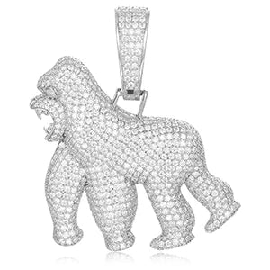 Luxury S925 Moissanite Orangutan Pendant Necklace.