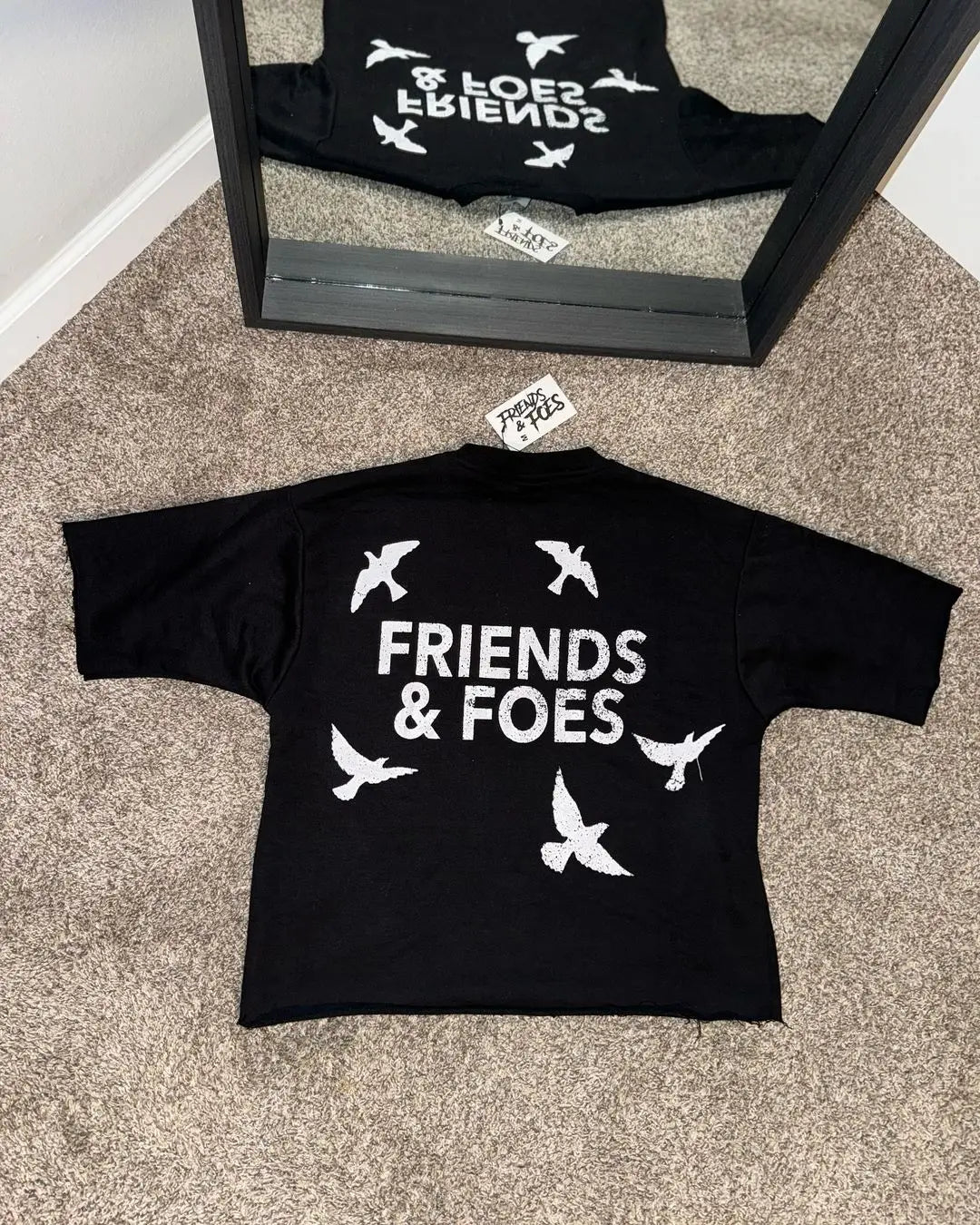 American No New Friends Oversized Graphic Tee.