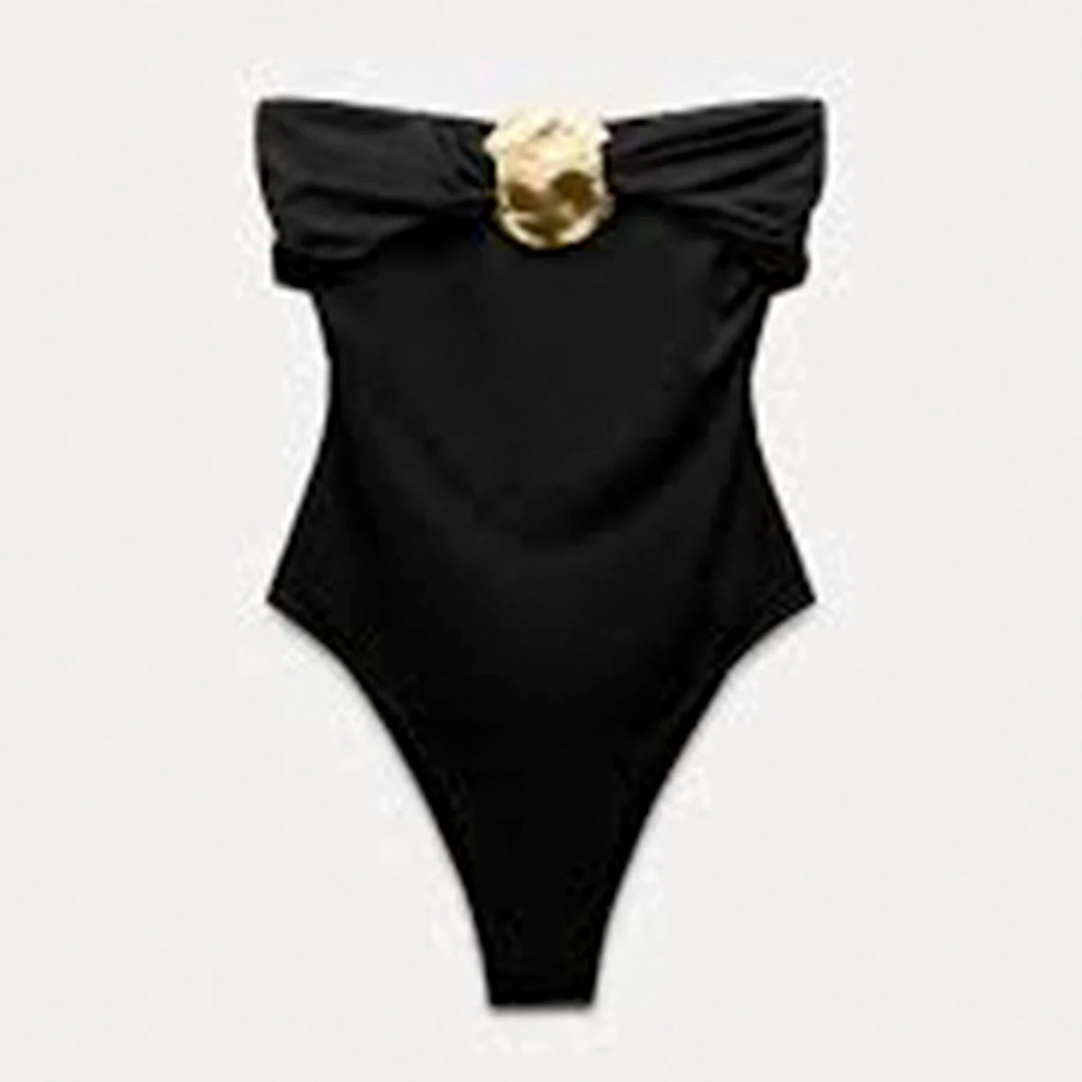 Bandeau Monokini High Waist Women's Swimsuit.