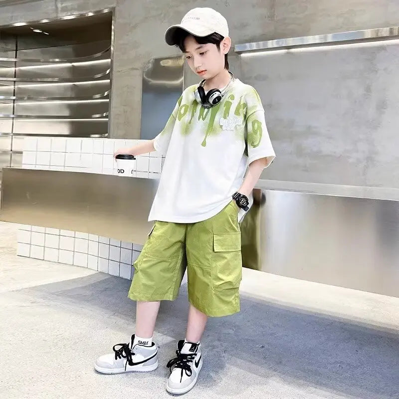 2025 Boys Girls Sports Short Suit - Trendy Korean Fashion Set