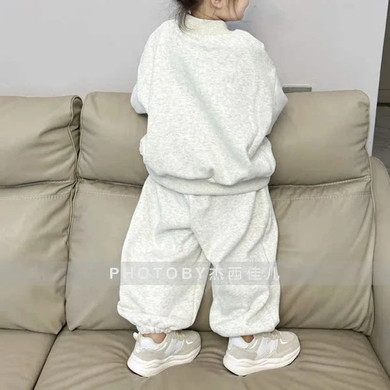 2025 Winter Kids Casual Hoodie & Pants Set