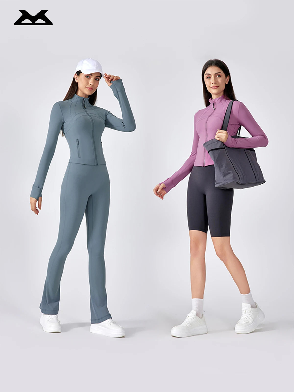 Women's Slim Fit Stand Collar Yoga Jacket.