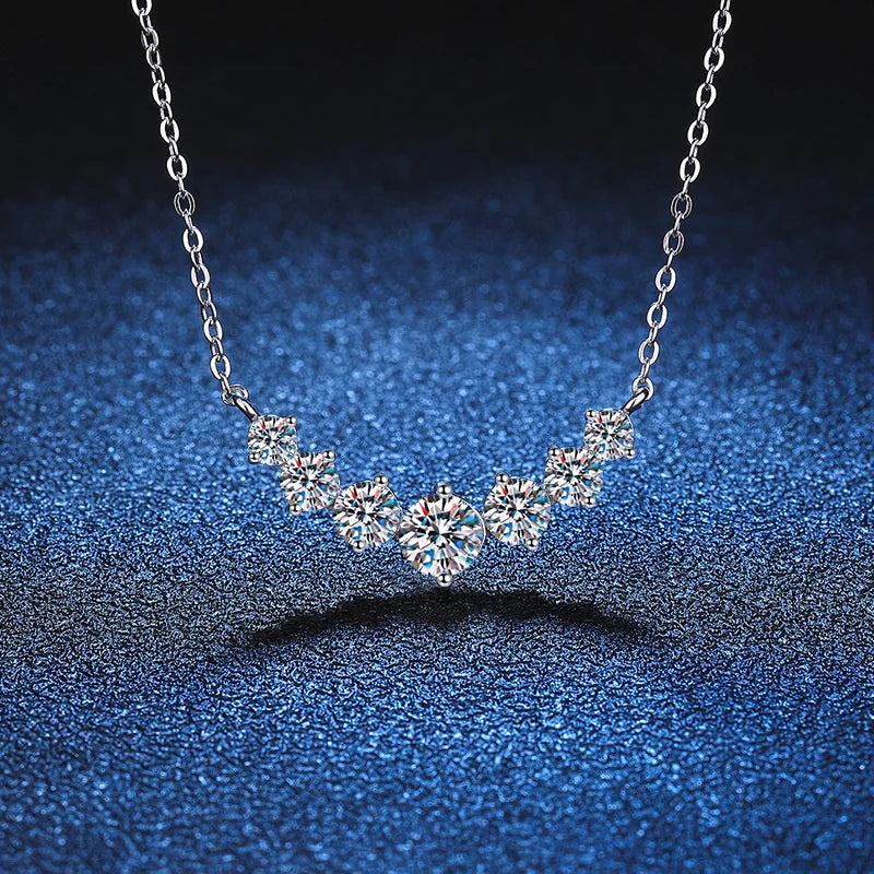 Dazzling Moissanite Necklace for Women - 925 Silver.