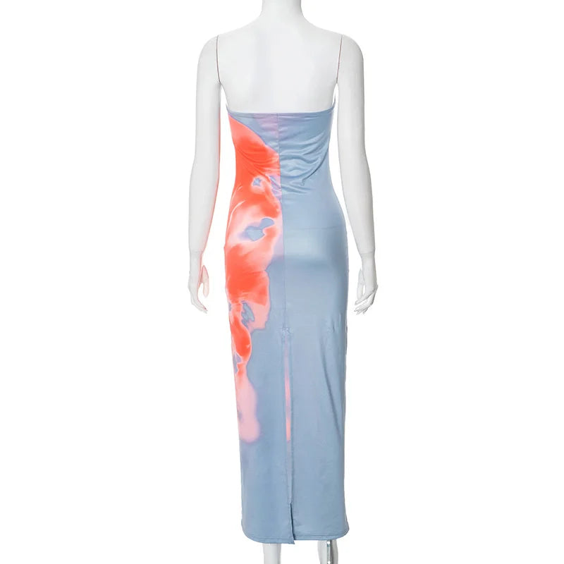 Trendy Women’s Sexy Strapless Maxi Dress.