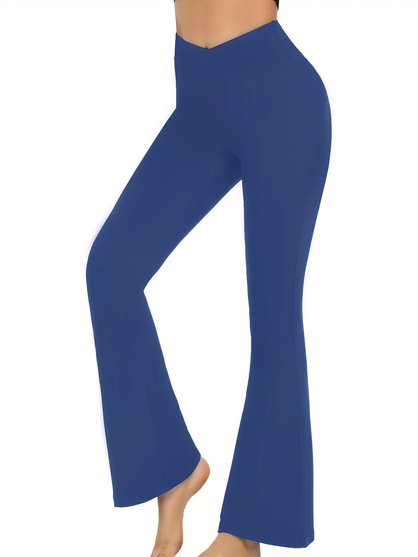 Women's Trendy Crossover Flare Leggings - High Waist.