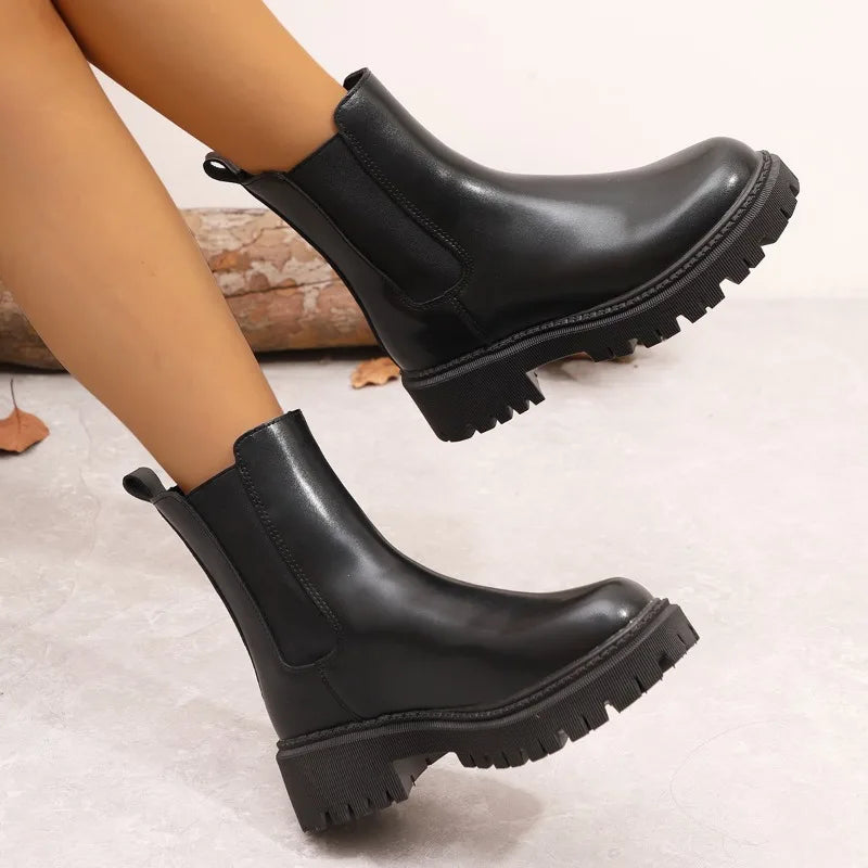 Bold Waterproof Ankle Boots for Women - Edgy & Stylish.