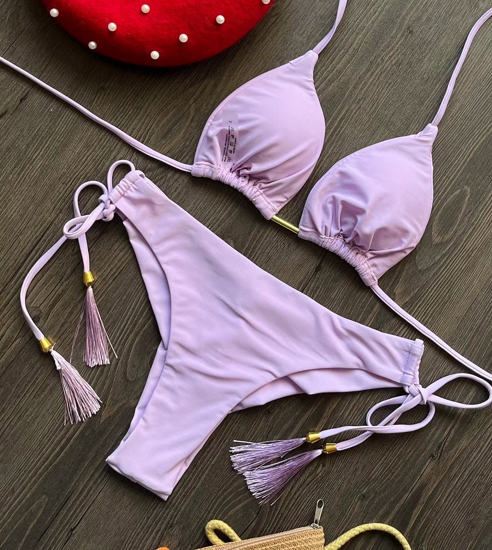 2025 Sexy Triangle Bikini Set for Women.