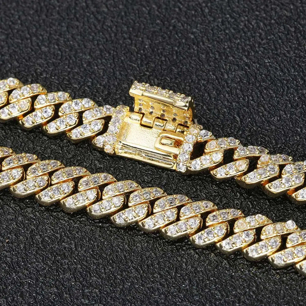 6mm Gold Plated Cuban Chain Bracelet for Women.