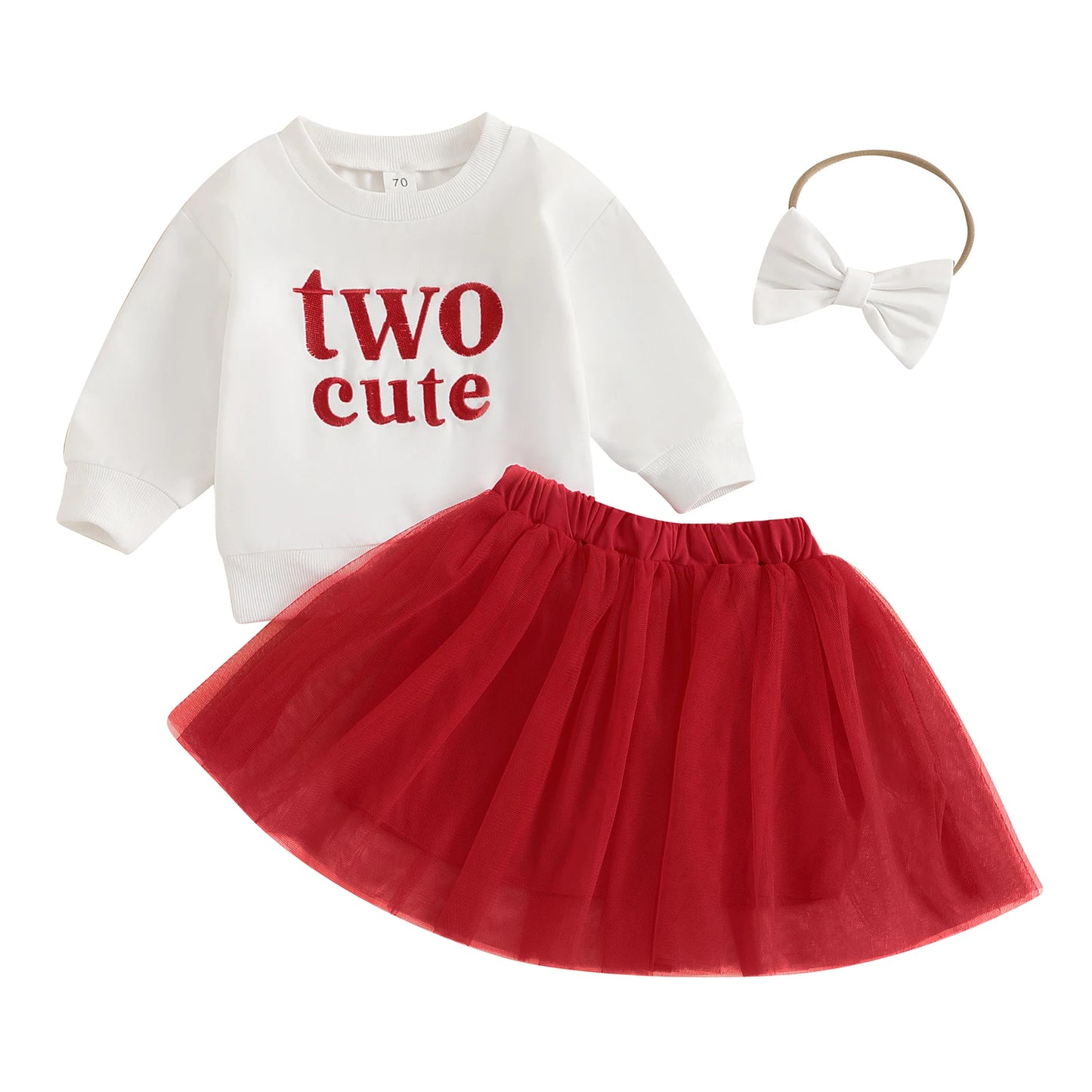 Toddler Girls Fashion Skirt Set - Stylish Sweatshirt & Mesh Skirt