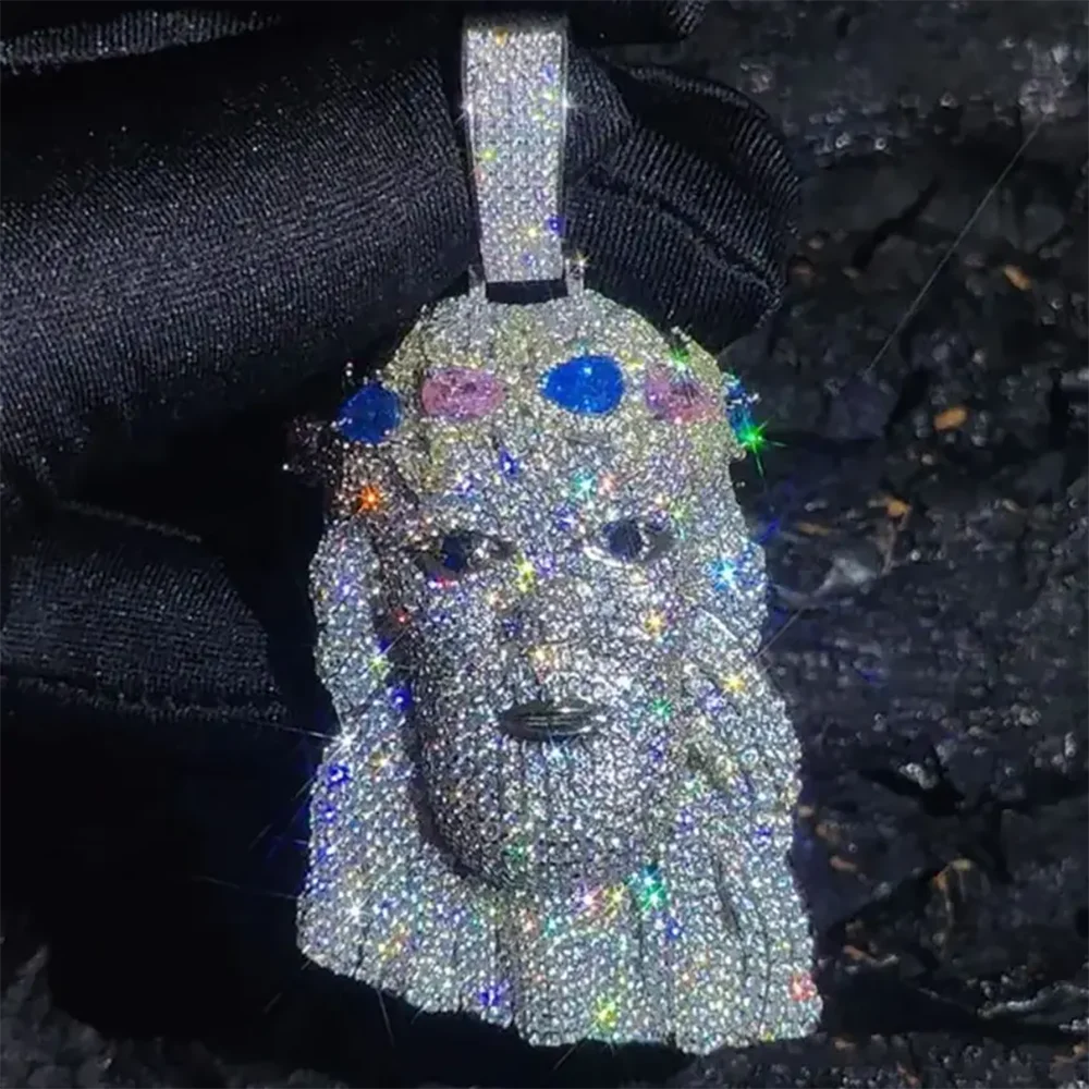 Bling Iced Out Diamond Jesus Pendant - Gold/Silver.