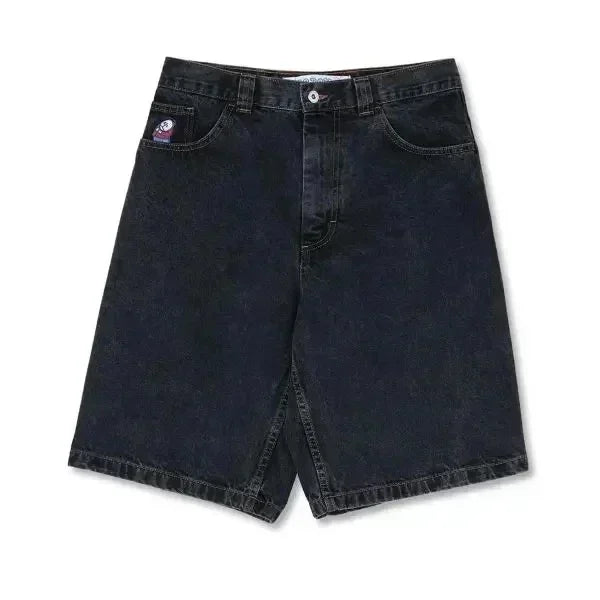 Y2K Baggy Denim Shorts with Rhinestones - Unisex Style