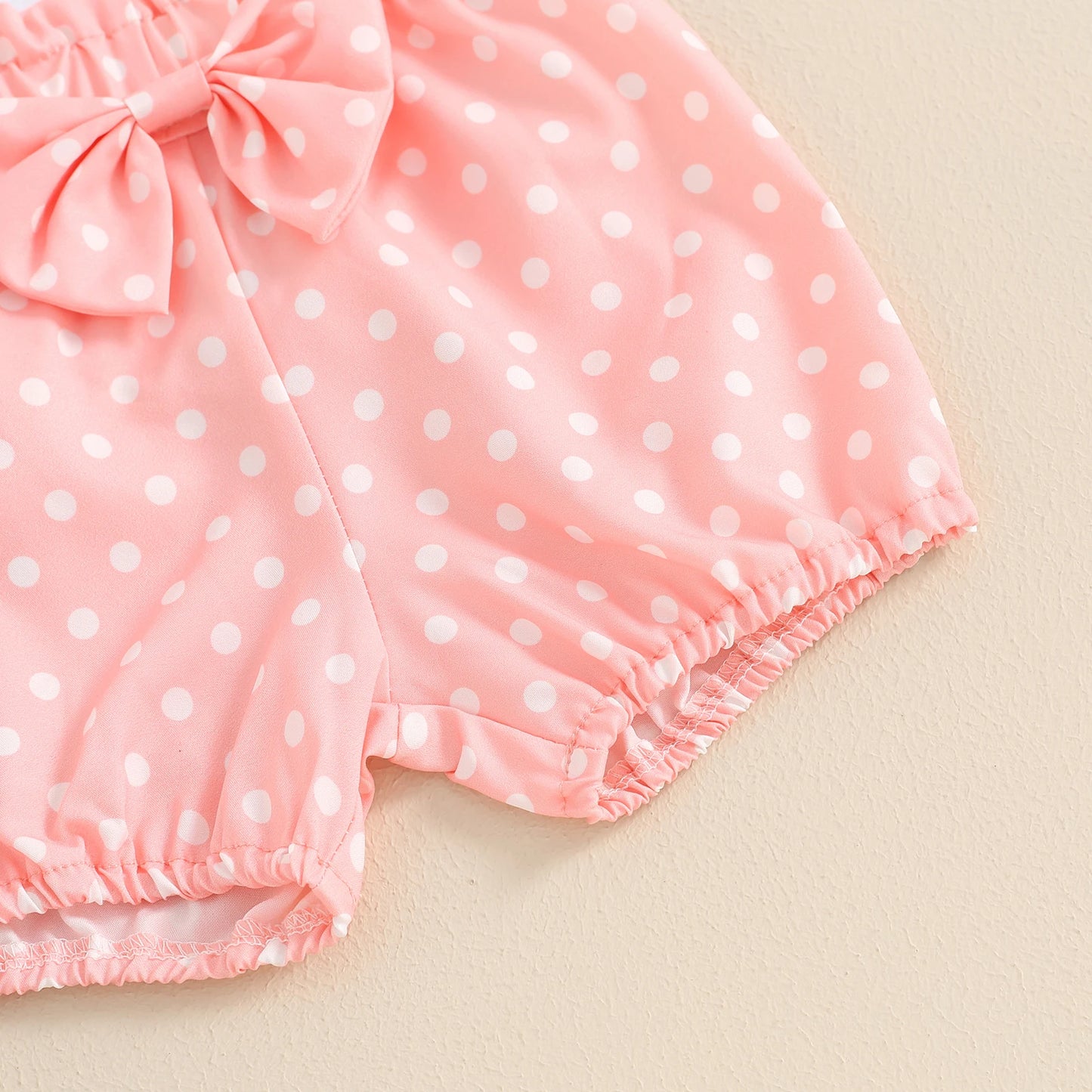 Little Baby Girls Summer Outfits 3PCS Cute Lovely Kids Clothes Letter Print Short Sleeve Romper Dot Print Shorts Headband Suits.