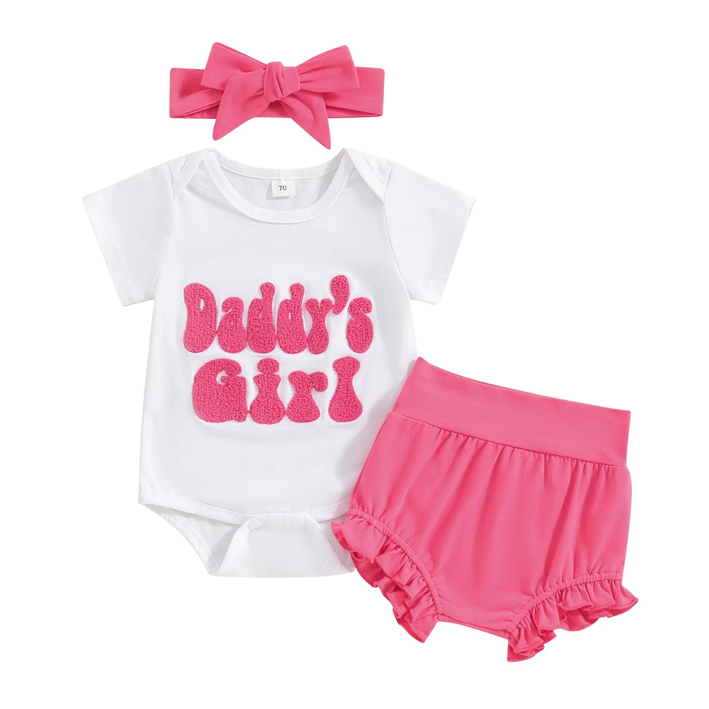 Cute Newborn Baby Girls Summer Outfit Set - 3PCS