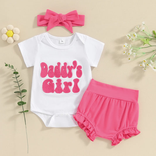 Cute Newborn Baby Girls Summer Outfit Set - 3PCS