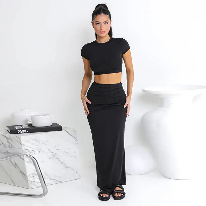 Trendy Women 2 Piece Matching Skirt Set.