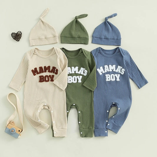 Infant Baby Boy Embroidered Bodysuit & Hat Set - 0-18M