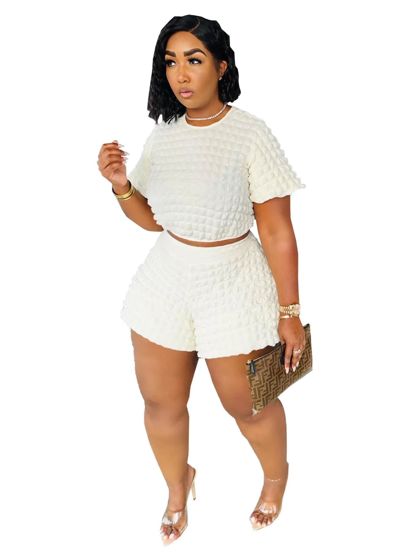 Chic Plus Size Summer Two Piece Set - Trendy & Comfortable.