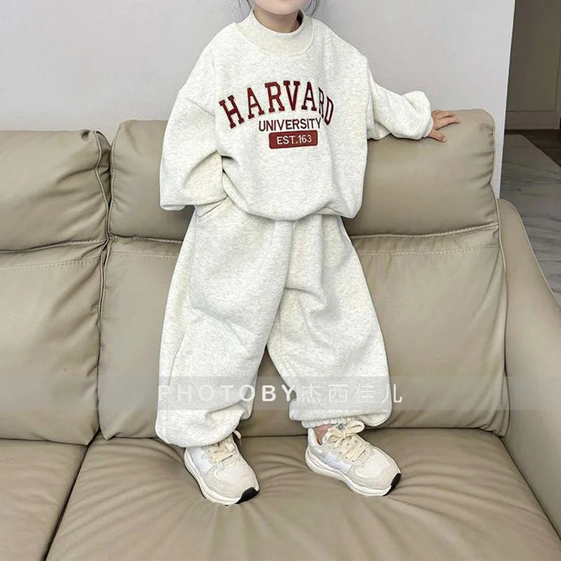 2025 Winter Kids Casual Hoodie & Pants Set