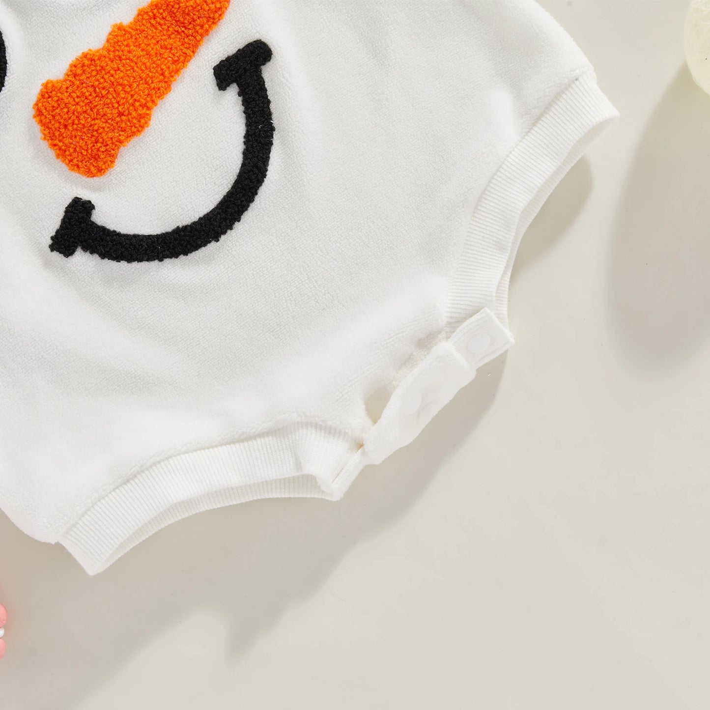 Christmas Snowman Embroidered Baby Bodysuit