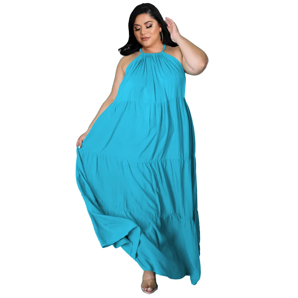 Plus Size Women's Elegant Summer Dress.