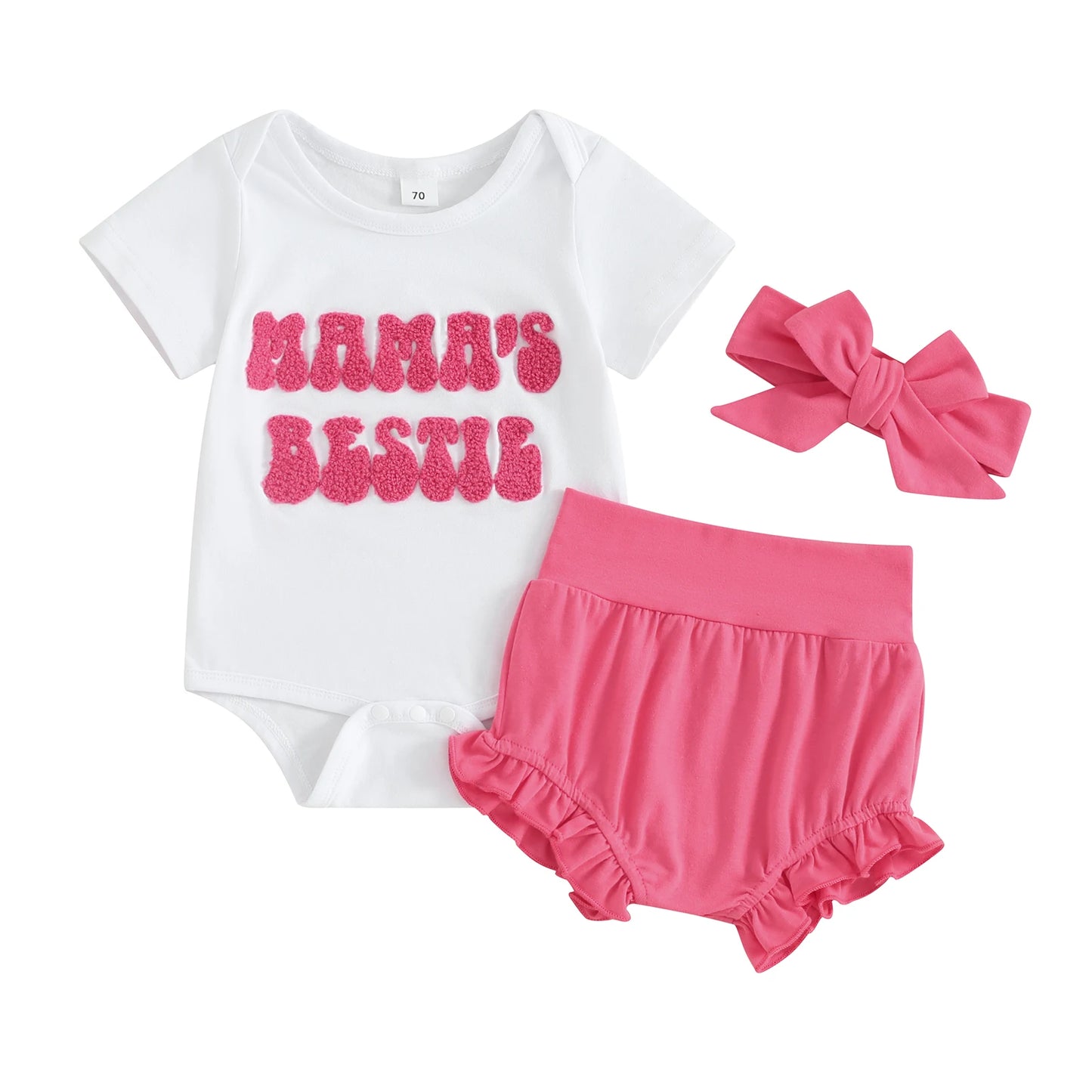 Cute Newborn Baby Girls Summer Outfit Set - 3PCS