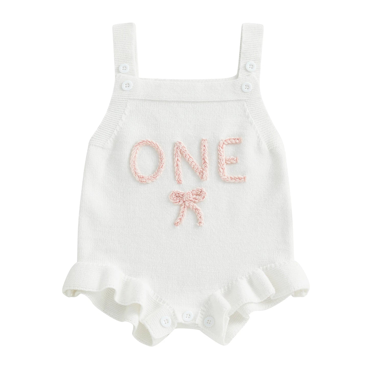 Summer Princess Sleeveless Knitted Baby Girls Romper