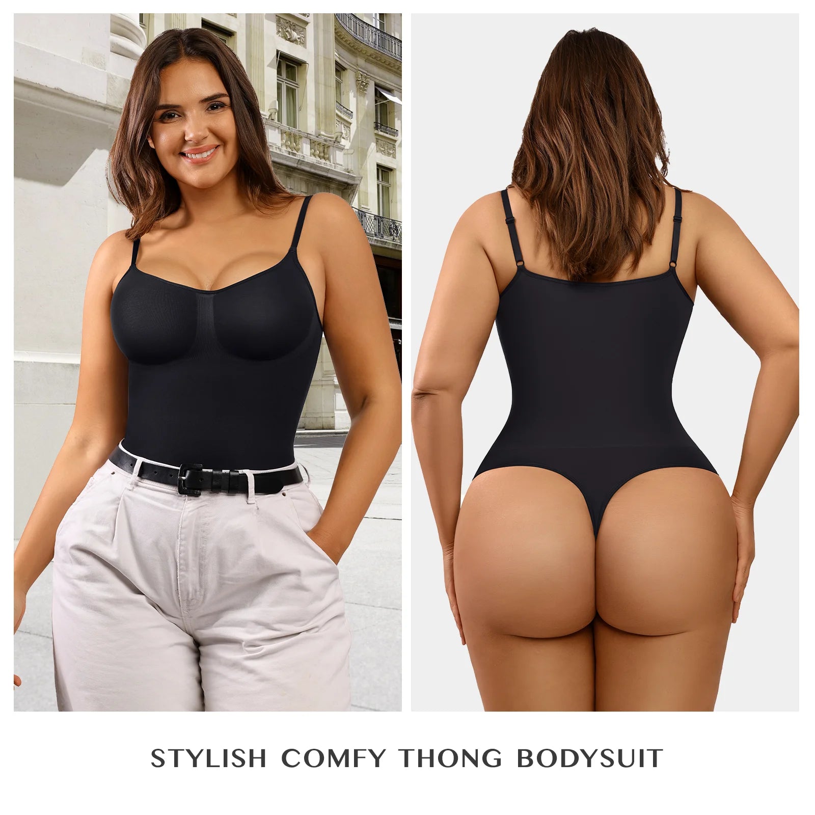 Seamless Thong Shapewear Bodysuit for Women.