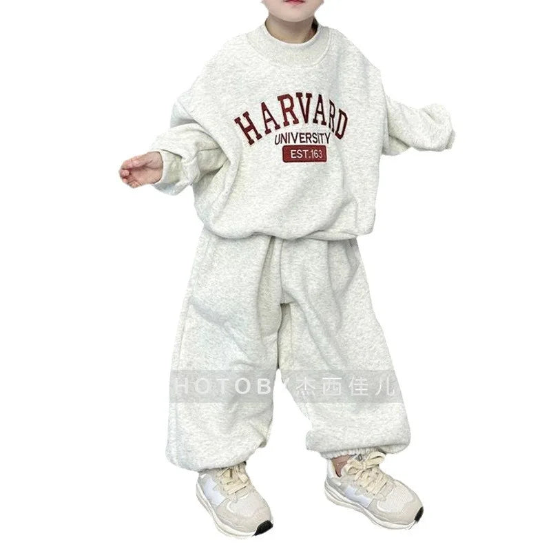 2025 Winter Kids Casual Hoodie & Pants Set