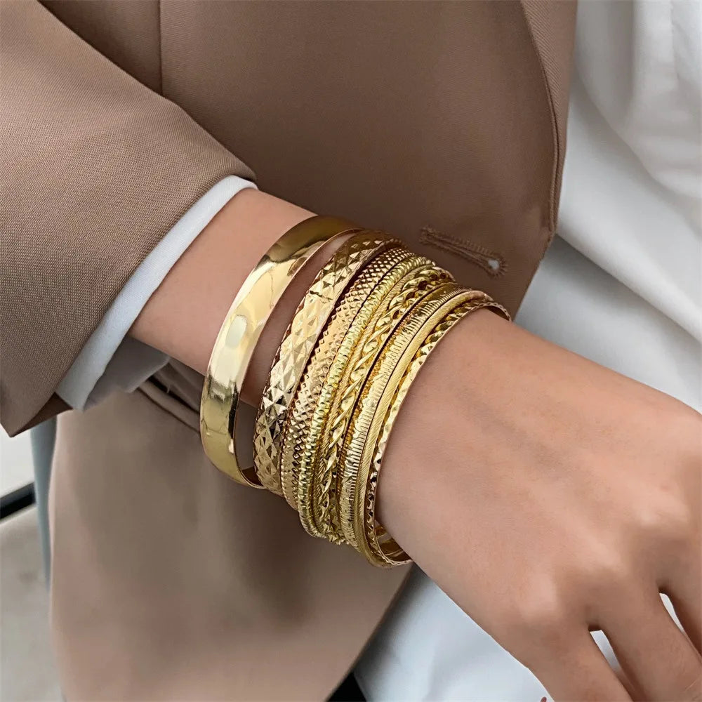 Twist Texture Stainless Steel Bangles.