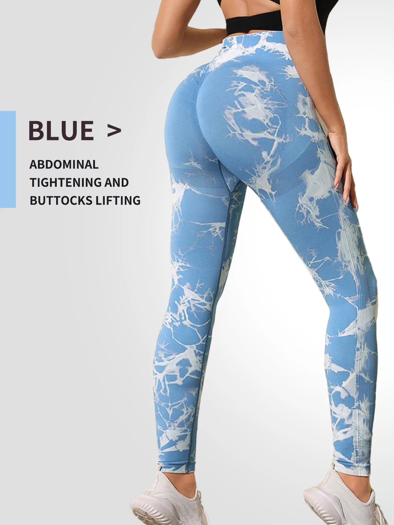 Trendy Tie Dye Yoga Pants for Women - High Waist Leggings.