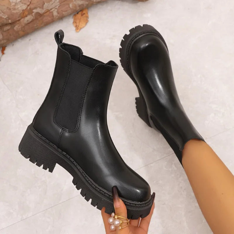 Bold Waterproof Ankle Boots for Women - Edgy & Stylish.