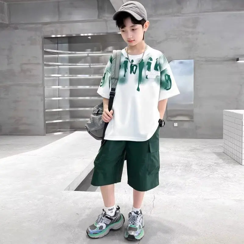 2025 Boys Girls Sports Short Suit - Trendy Korean Fashion Set